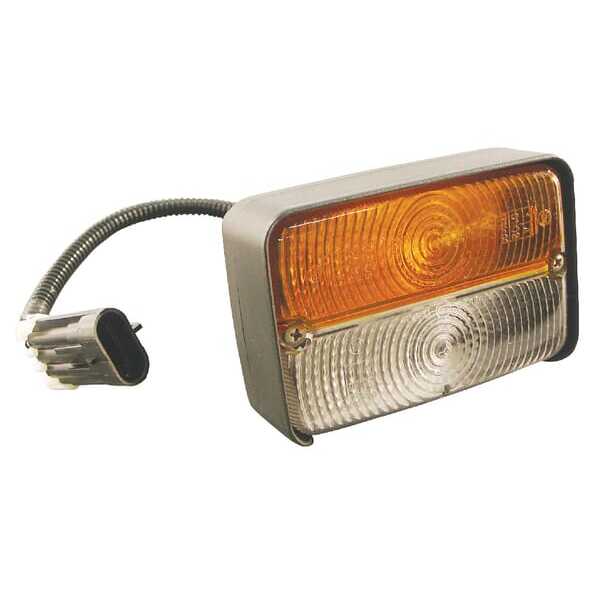 John Deere Intermitente y luz lateral - 03275000 - Luz de galibó e intermitencia halógena, frontal, rectangular, 12 V, ámbar / t