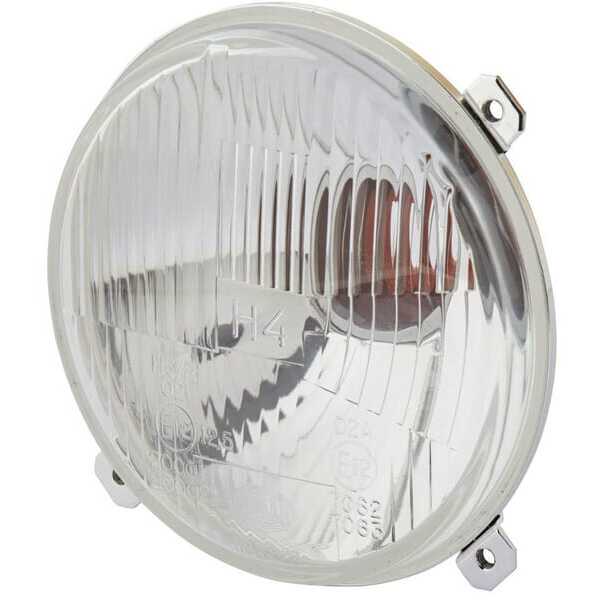 John Deere  - 1A3996002201 - Forlygte halogen, rund, 12/24 V, gennemsigtig, Ø 139 mm, Hella