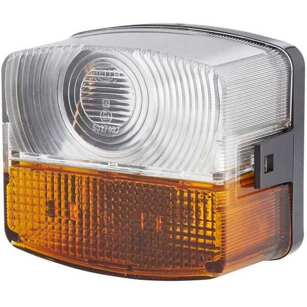 John Deere Intermitente y luz lateral - 2BE003182091 - Luz de intermitencia y galibó 21 W, cuadrada, 12 V, ámbar / transparentee