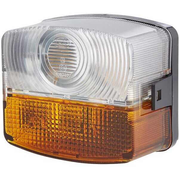 John Deere Intermitente y luz lateral - 2BE003182101 - Luz de intermitencia y galibó 21 W, cuadrada, 12 V, ámbar / transparentee