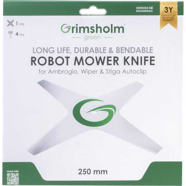 Stiga Cuchillas cortacésped para robotsVisión generalUniversal - FGP122 - Cuchilla válida para robot segadora Stiga Autoclip, 25