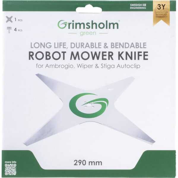 Stiga Cuchillas cortacésped para robotsVisión generalUniversal - FGP123 - Cuchilla válida para robot segadora Stiga Autoclip, 29