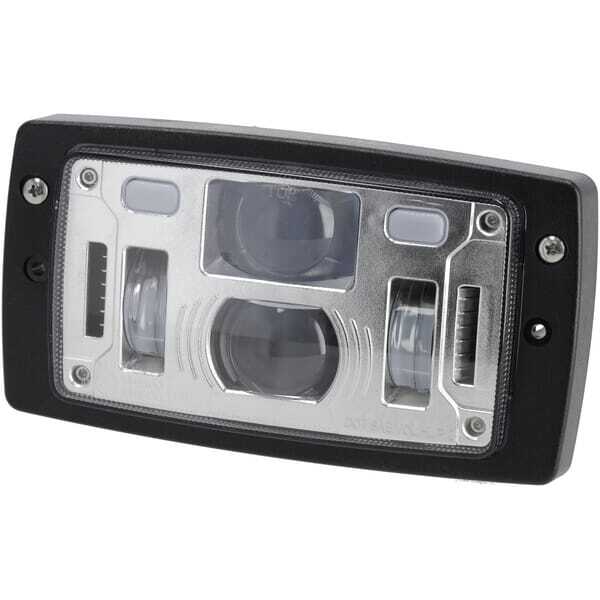 John Deere Faro delantero - LA10425 - Faro LED, 40/22W, rectangular, 10-30V, 185x102x82, luces largas/cortas, luz de posición, c
