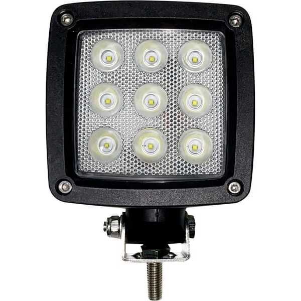 John Deere Lámpara de trabajo LED cuadrada - LA10555 - Foco de trabajo LED, 27 W, 3000 lm, cuadrado, blanco, 10/30 V, 100 x 100 