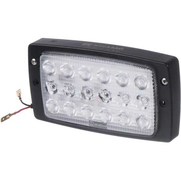John Deere Faro de trabajo LED rectangular - LA80300 - Luz de trabajo LED 27 W, 3375 lm, rectangular, 10-30 V, blanca, 182,5x48x