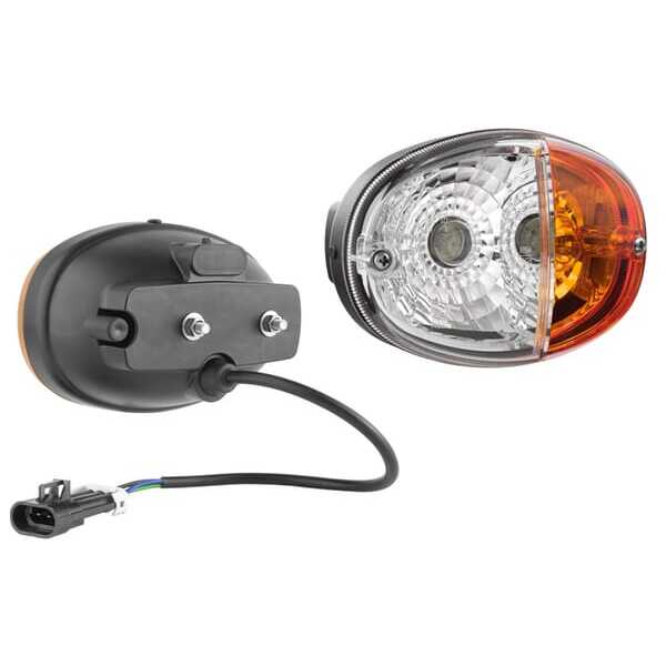 John Deere Indicador de control - LT348463 - Direction and position light halogen, front, left, oval, 12V, amber/white, bolt on,