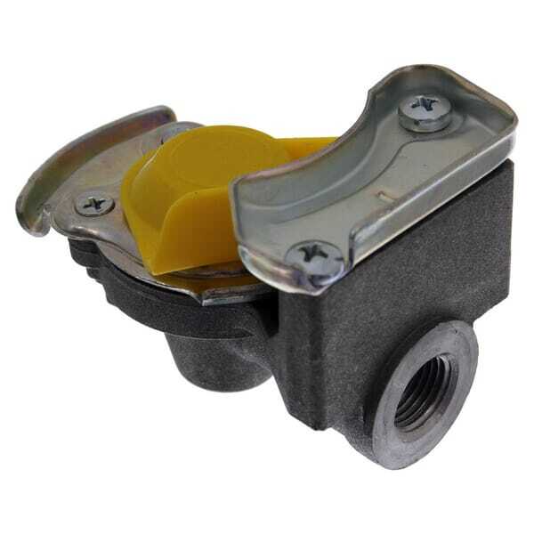 John Deere Racor hembra automático; sistema de aire de 2 conductos - T710410 - Cabezal de acoplamiento automático M16x1.5 amaril