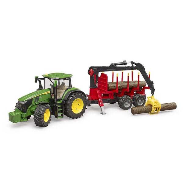 John Deere U03154 7R 350 con remolque para árboles - U03154 - Tractor John Deere 7R 350 con remolque para árboles