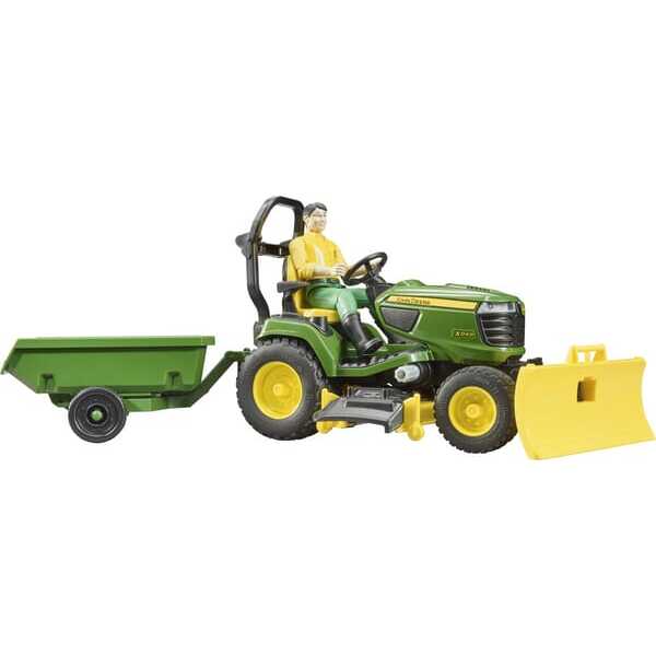 John Deere U62104 Tractor cortacésped con remolque y jardinero - U62104 - Tractor cortacésped John Deere con remolque y jardiner